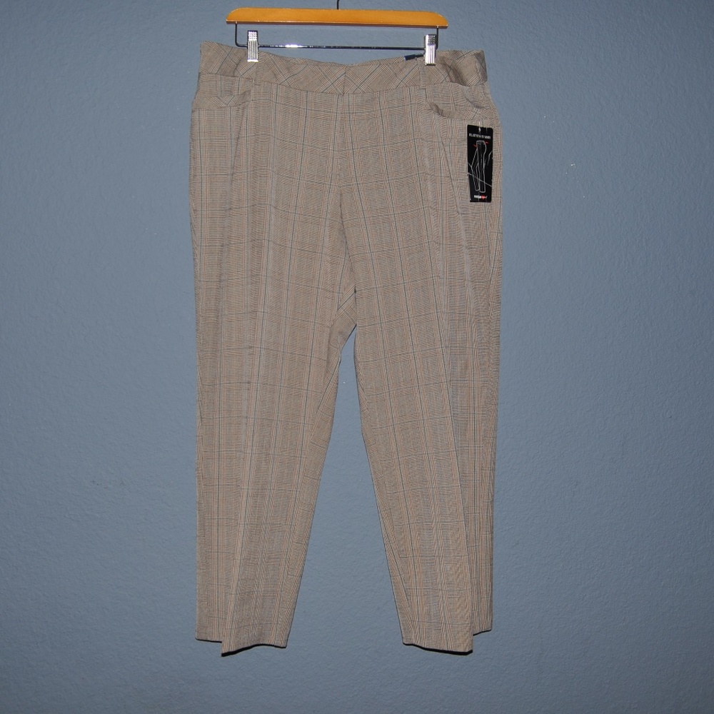 082 NWT Plaid Slimming Trouser Pant sz 18 petite - Picture 4 of 8